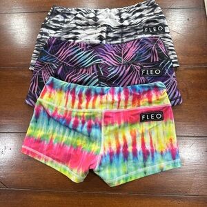 Fleo Women's Athletic Shorts 3 Piece Bundle Size M Medium